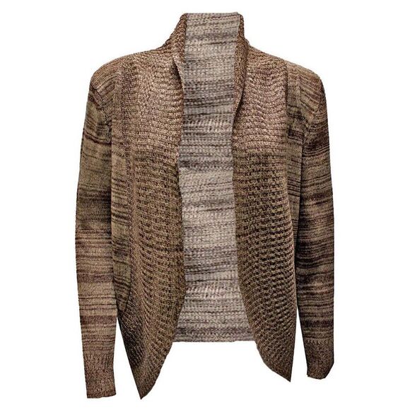 Gradient Knit Long Sleeve Cardigan Sweater - Picture 3 of 9